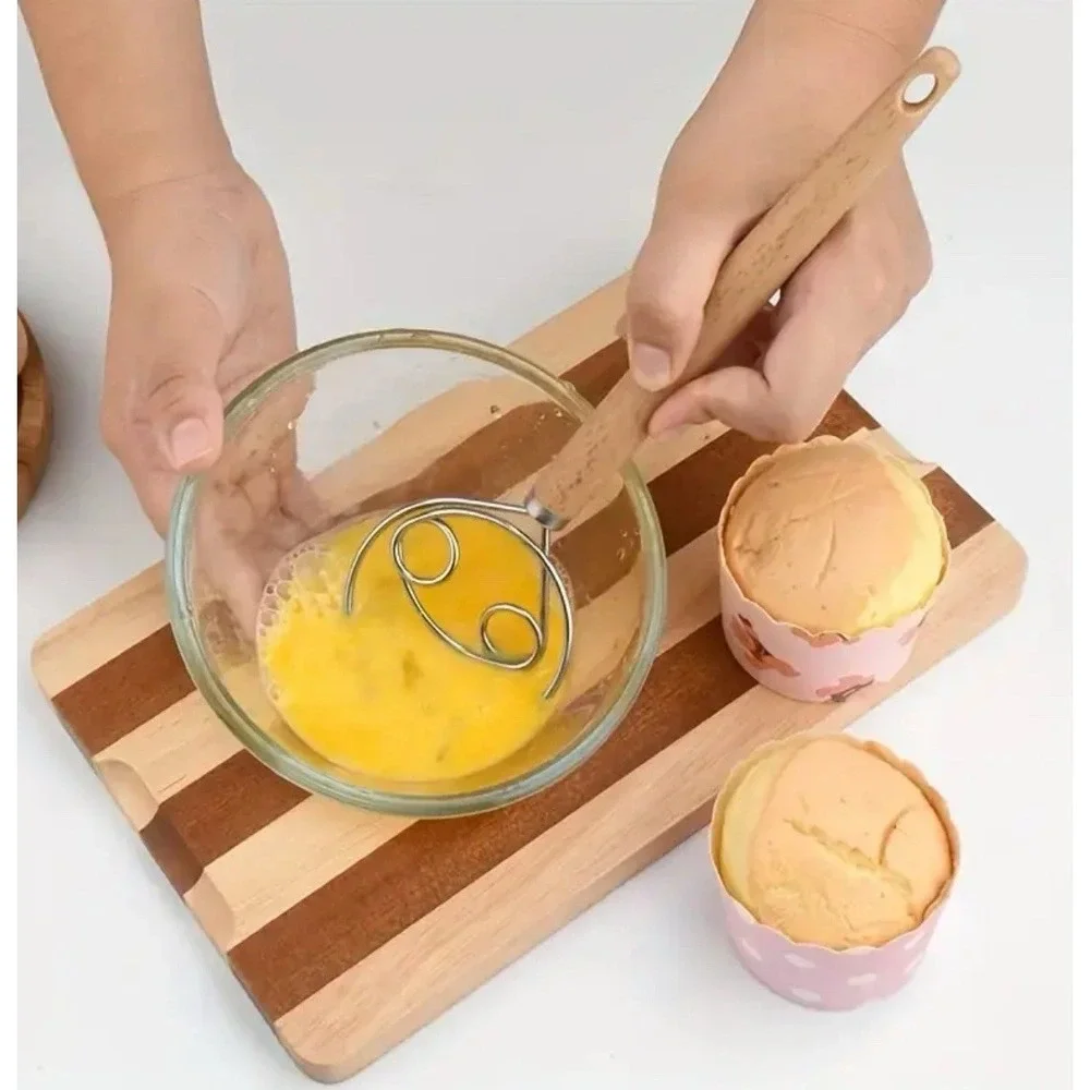 Danish Dough Whisk Stainless Steel Resin Handle 10.5